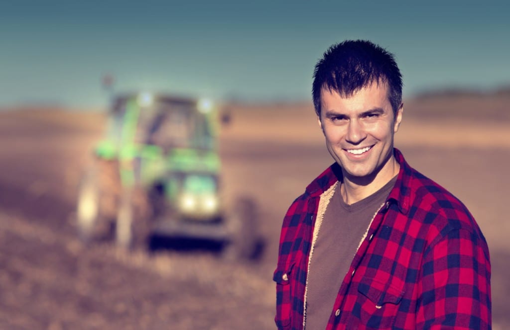 Farmer in field