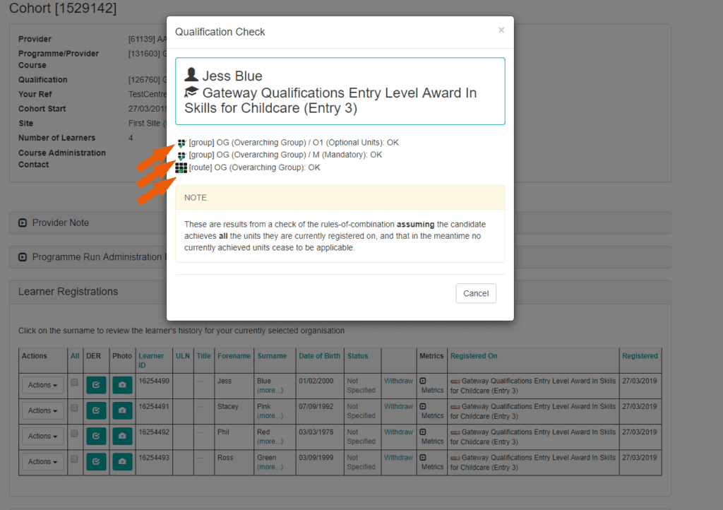 Combination Check Rules of Combination Checker - Gateway Qualifications