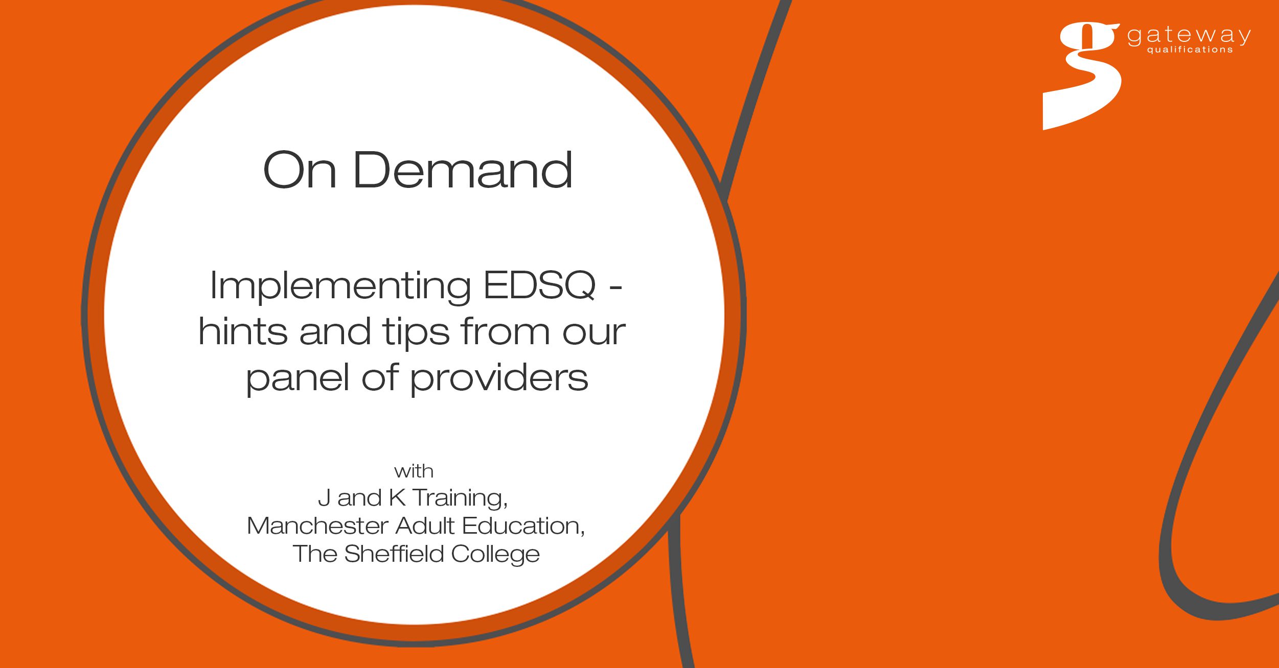 Implementing EDSQ - hints and tips webinar title slide