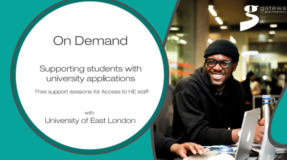 Supporting students with their university applications webinar title slide