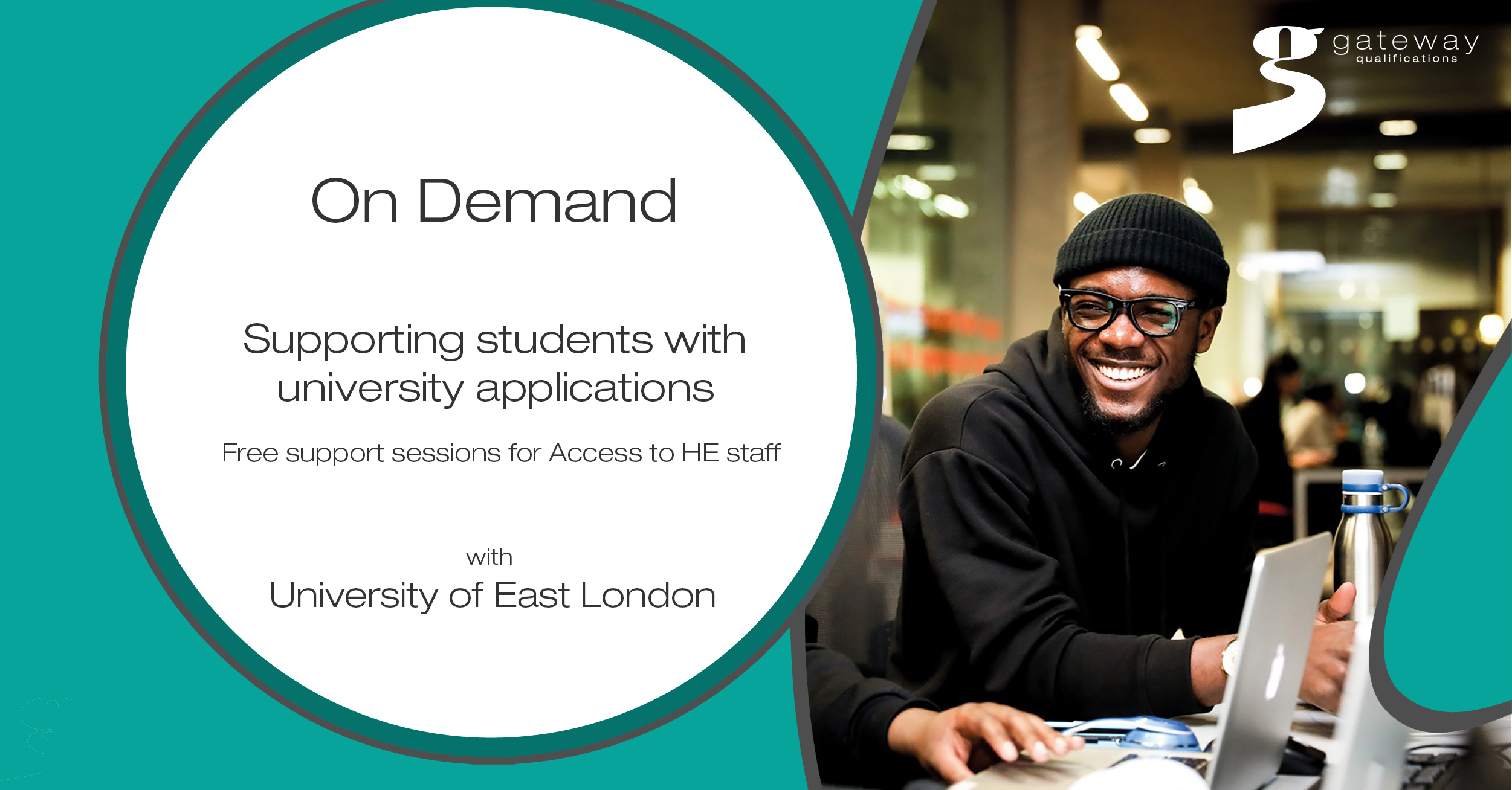 Supporting students with their university applications webinar title slide