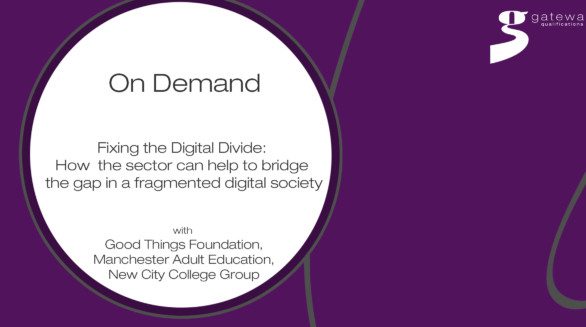 Fixing the digital divide - webinar title slide