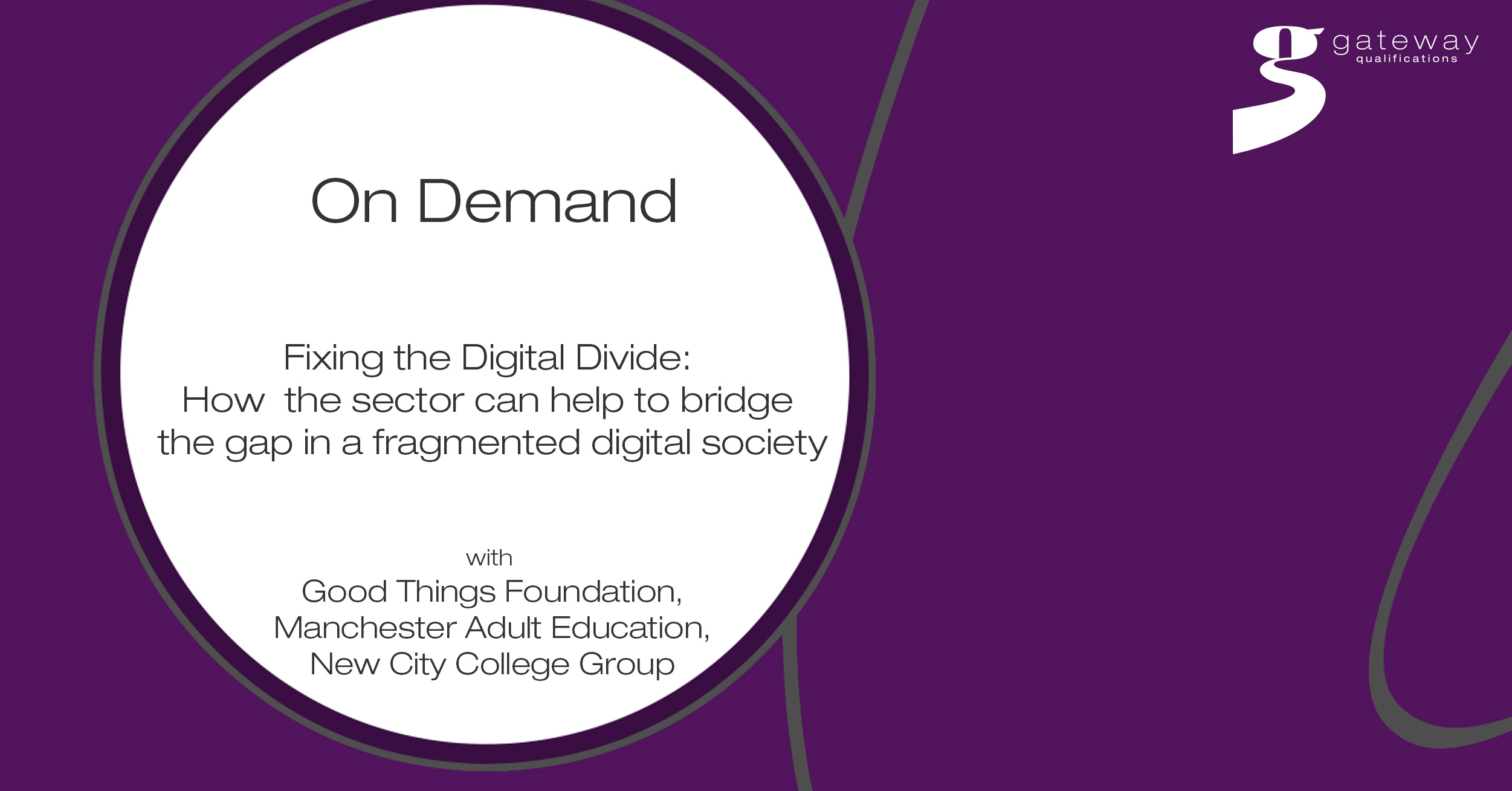 Fixing the digital divide - webinar title slide