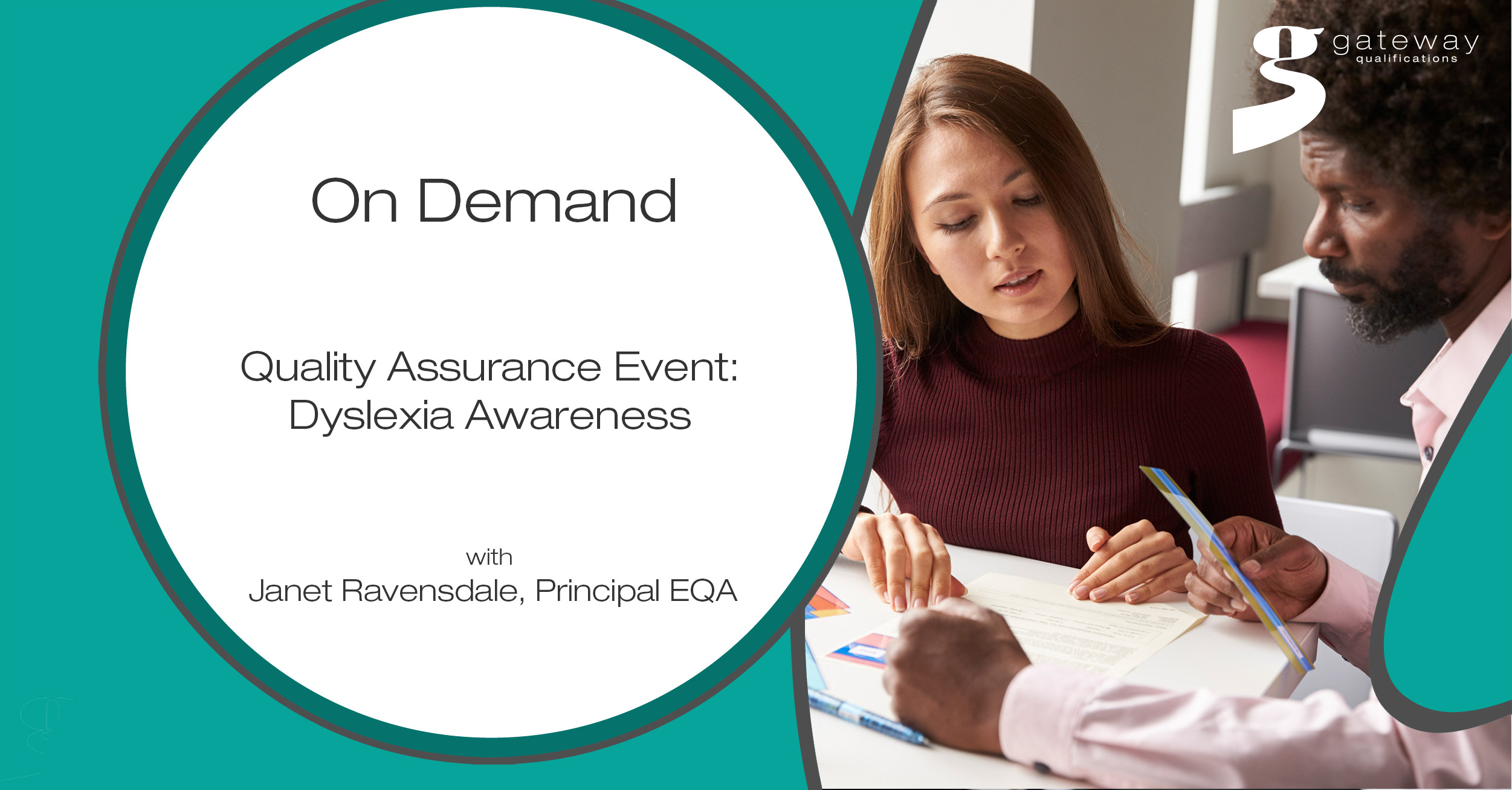 Quality Assurance Event: Dyslexia Awareness - Webinar Title Slide