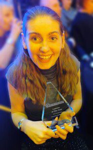 Erin with her Learner of the Year award
