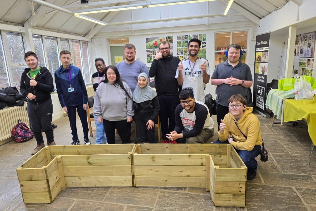 Learners develop practical skills by building community planters